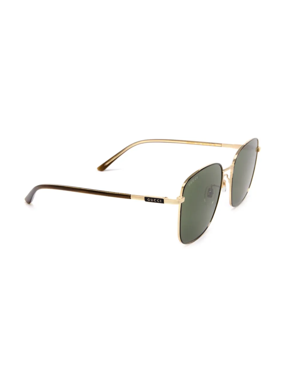 Gucci Eyewear Zonnebril met vierkant montuur - Goud