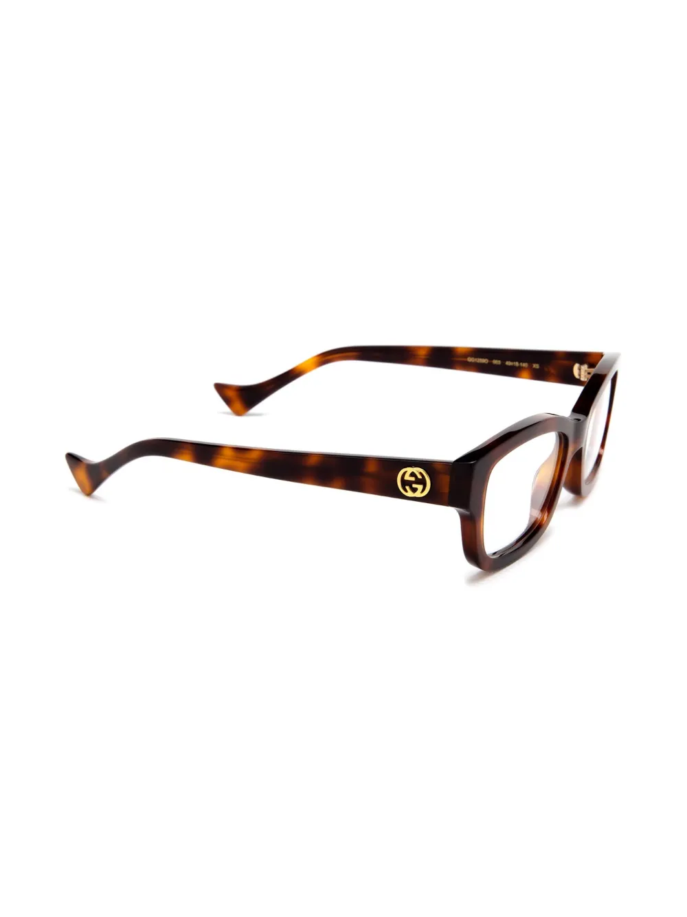 Gucci Eyewear Bril met rechthoekig montuur Bruin