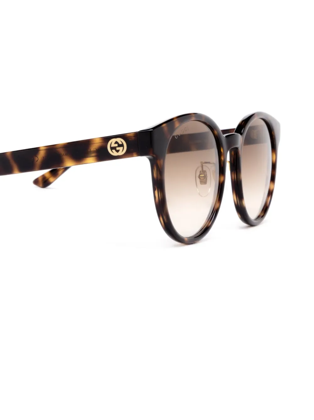 Gucci Eyewear Bril met rond montuur Bruin
