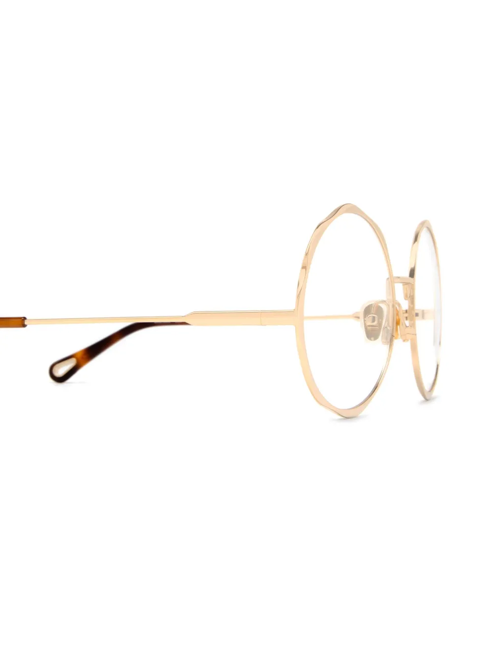 Chloé Eyewear Bril met rond montuur Goud