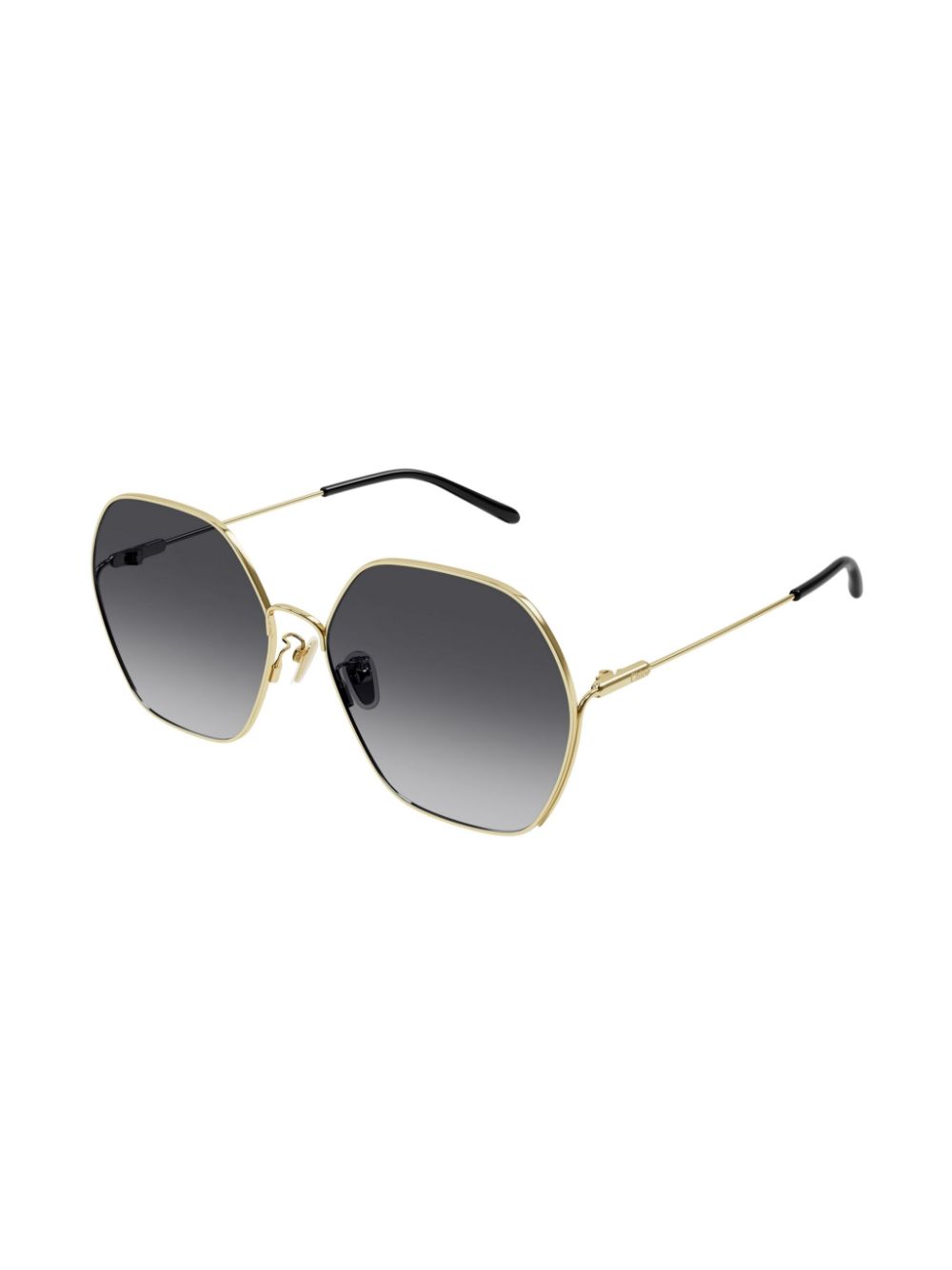 Chloé Eyewear Zonnebril met geometrisch montuur - Goud