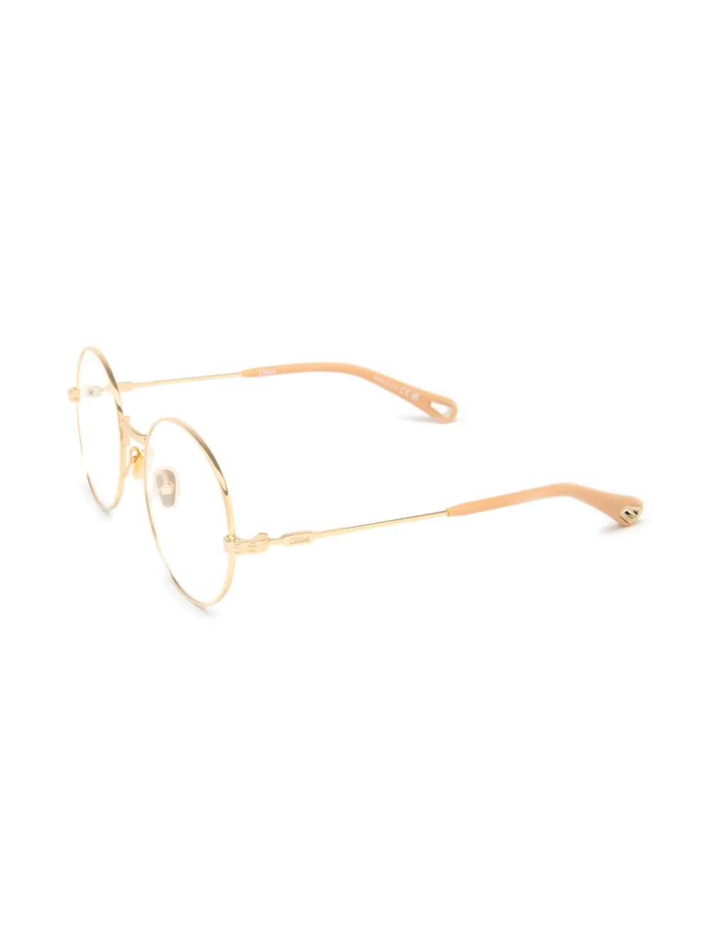 Chloé Eyewear Bril met rond montuur Goud