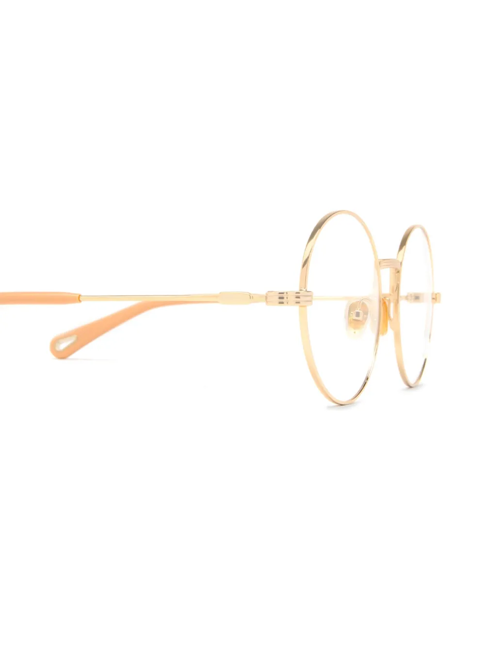 Chloé Eyewear Bril met rond montuur Goud