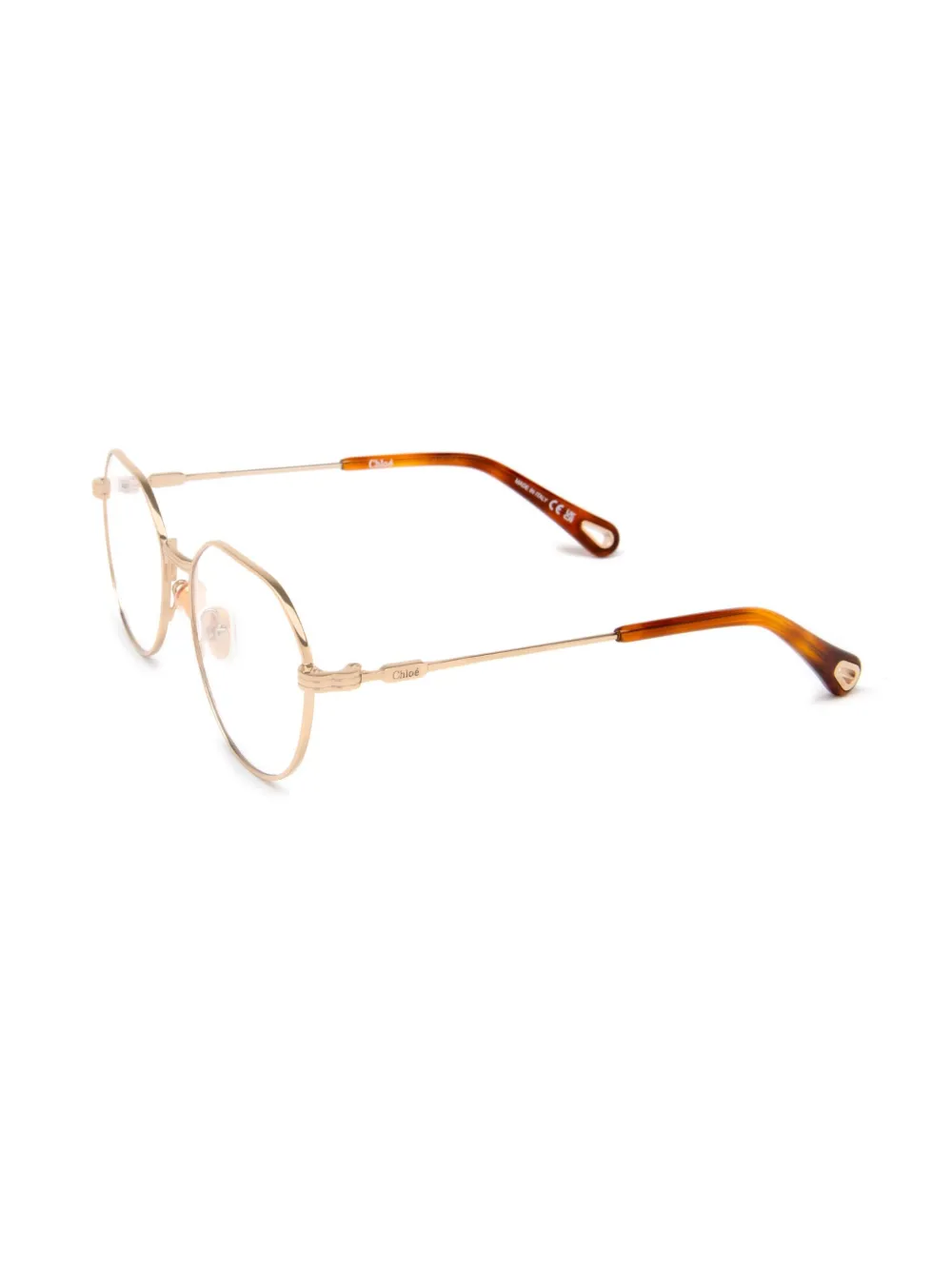 Chloé Eyewear Bril met geometrisch montuur Goud