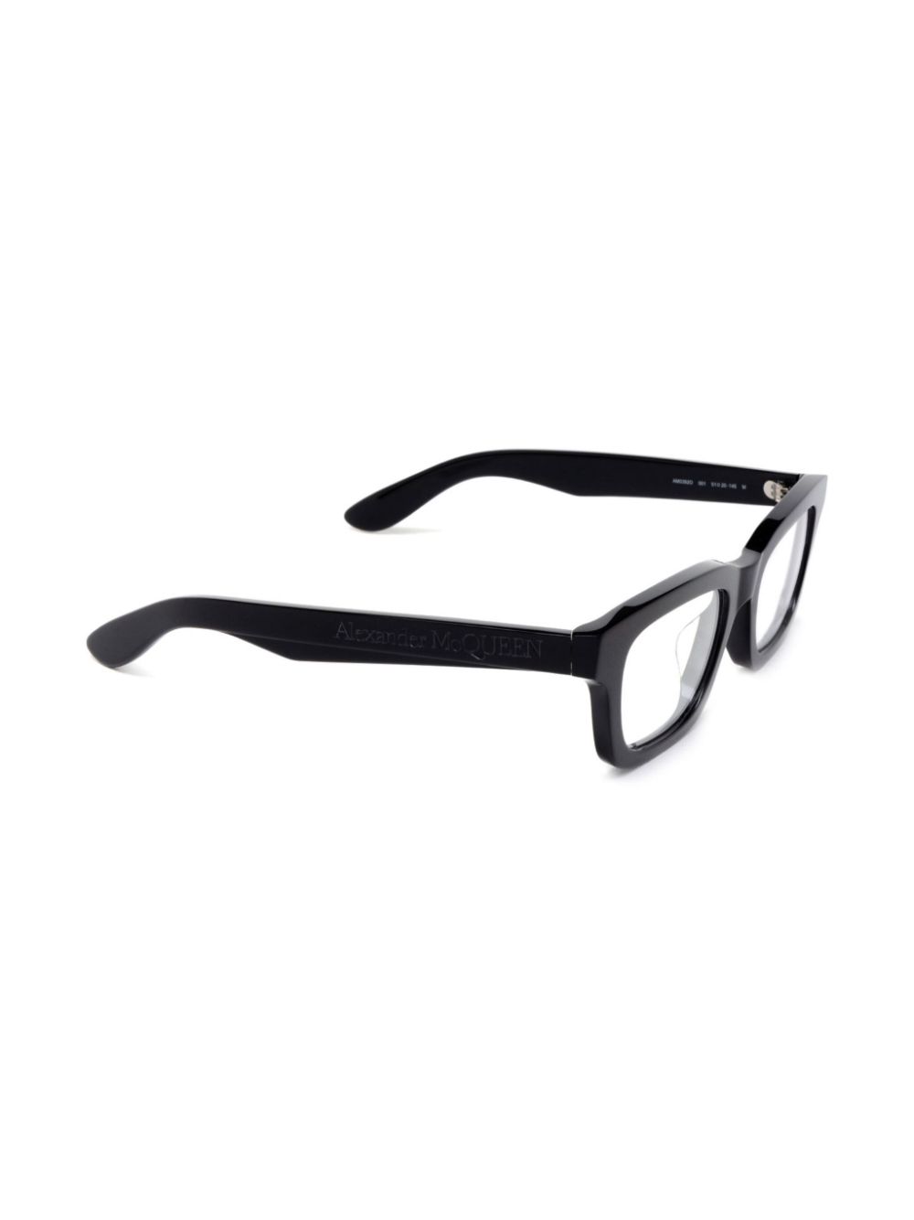 Alexander McQueen Eyewear AM0392O bril met rechthoekig montuur - Zwart