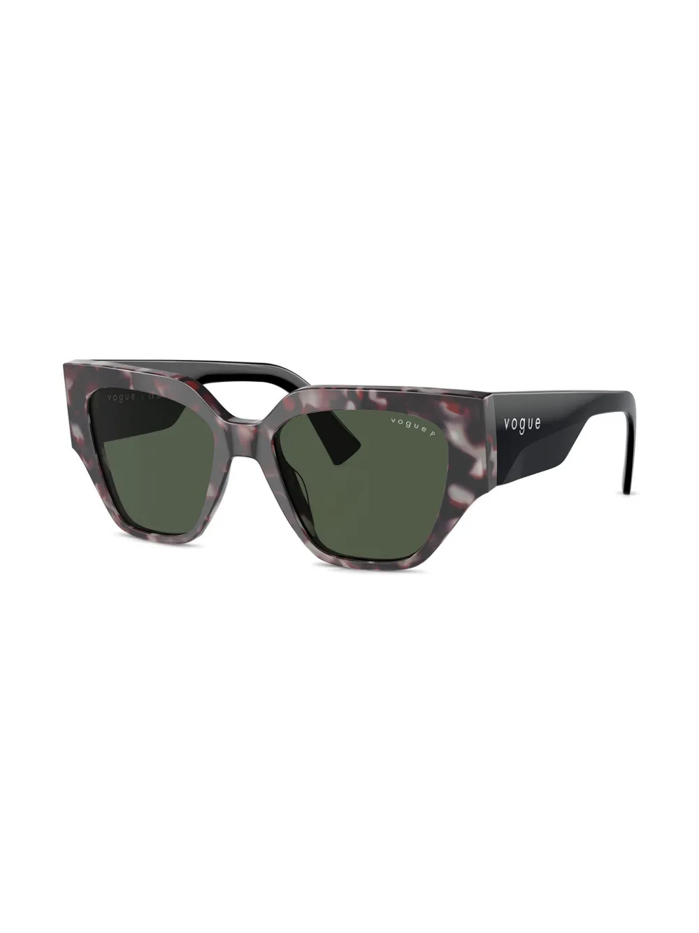 Vogue Eyewear Zonnebril met schildpadschild-design - Zwart