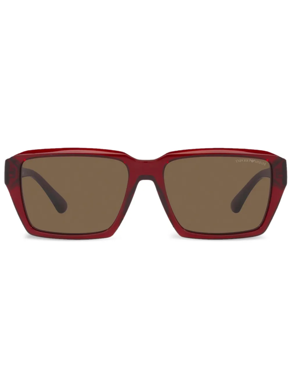 Emporio Armani square frame sunglasses | Red | Image 1
