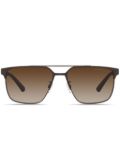 Emporio Armani matte square sunglasses - Brown