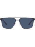 Emporio Armani matte square sunglasses - Blue