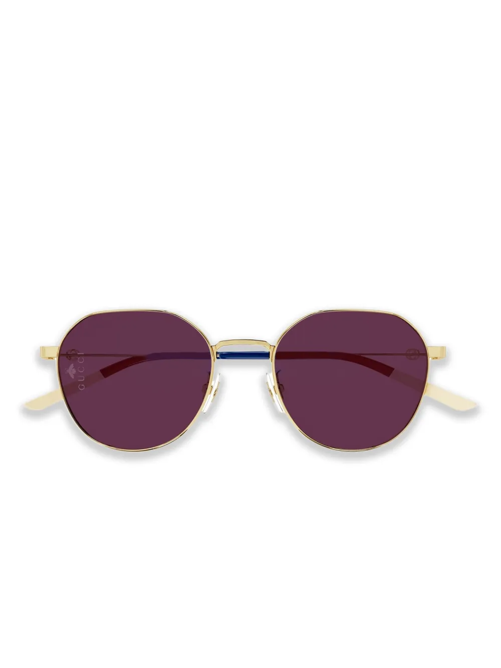 Gucci Eyewear Zonnebril met rond montuur Goud