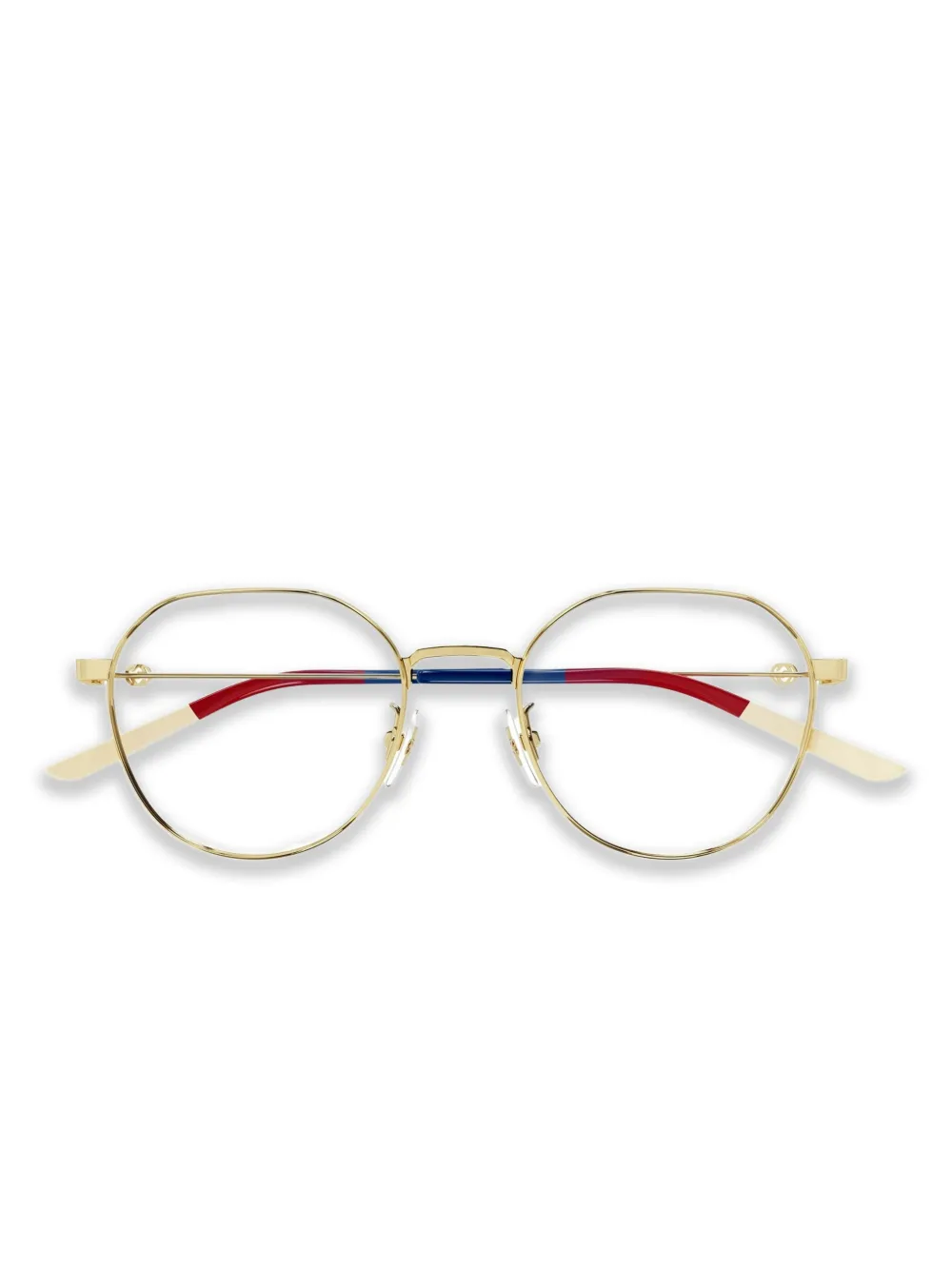 Gucci Eyewear Zonnebril met rond montuur - Goud
