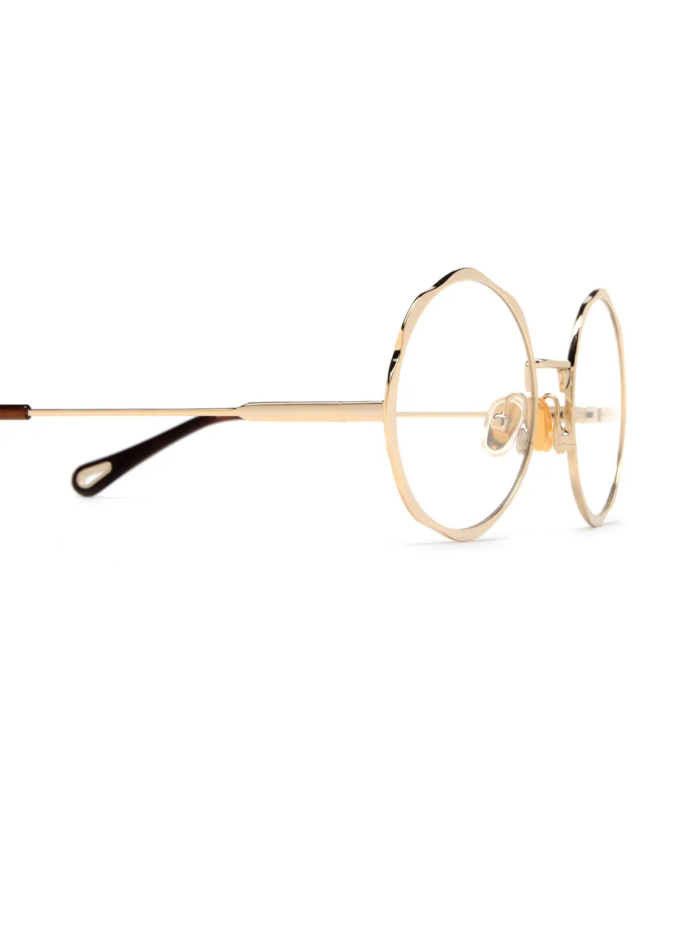 Chloé Eyewear Bril met rond montuur Goud