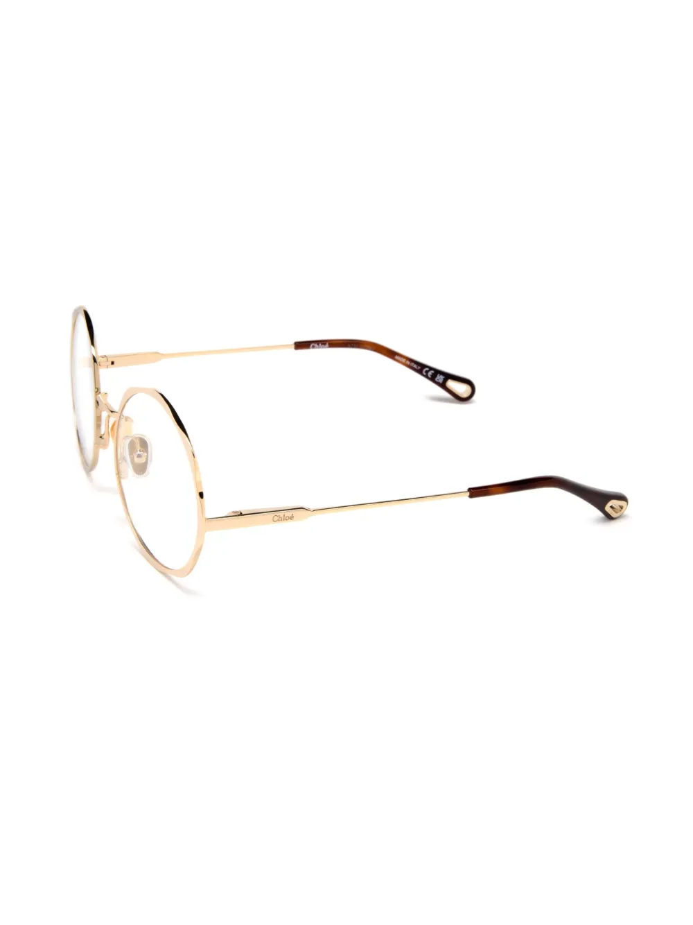 Chloé Eyewear Bril met rond montuur Goud
