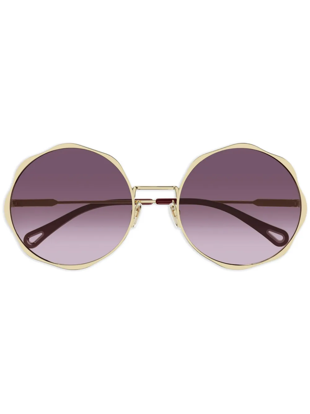 Chloé Eyewear Zonnebril met gegraveerd logo Goud