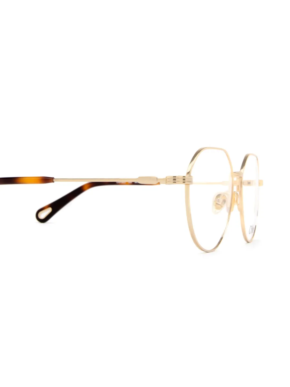 Chloé Eyewear Bril met geometrisch montuur Goud