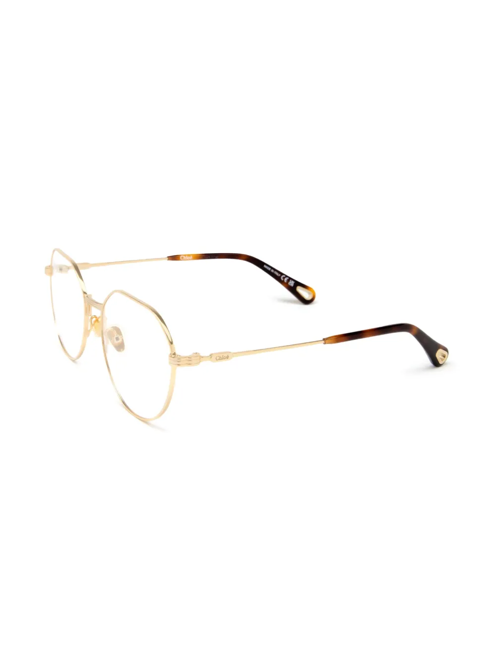 Chloé Eyewear Bril met geometrisch montuur Goud