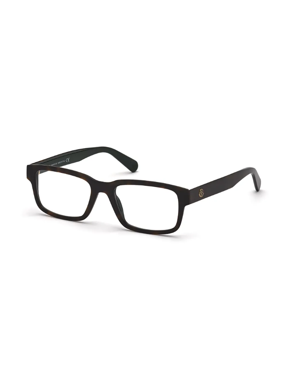 Moncler Eyewear Bril met rechthoekig montuur - Bruin