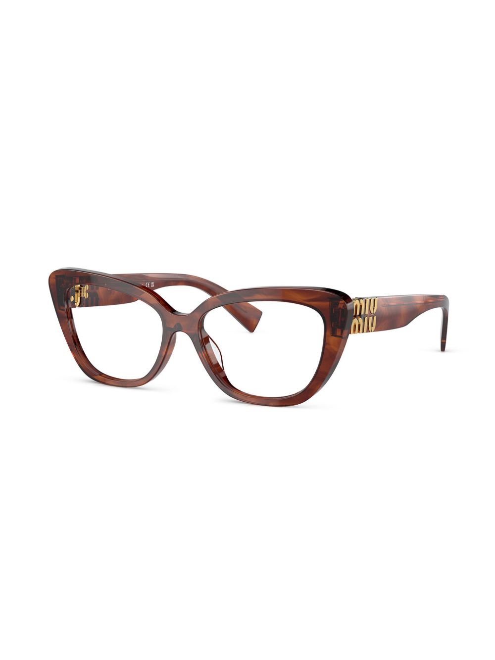 Miu Miu Eyewear Bril met cat-eye montuur - Bruin