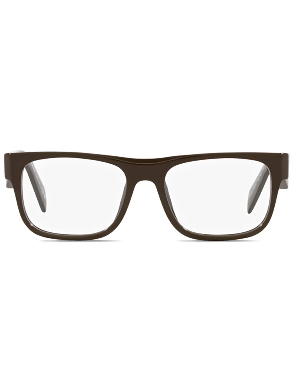 Prada Eyewear Bril met rechthoekig montuur Bruin