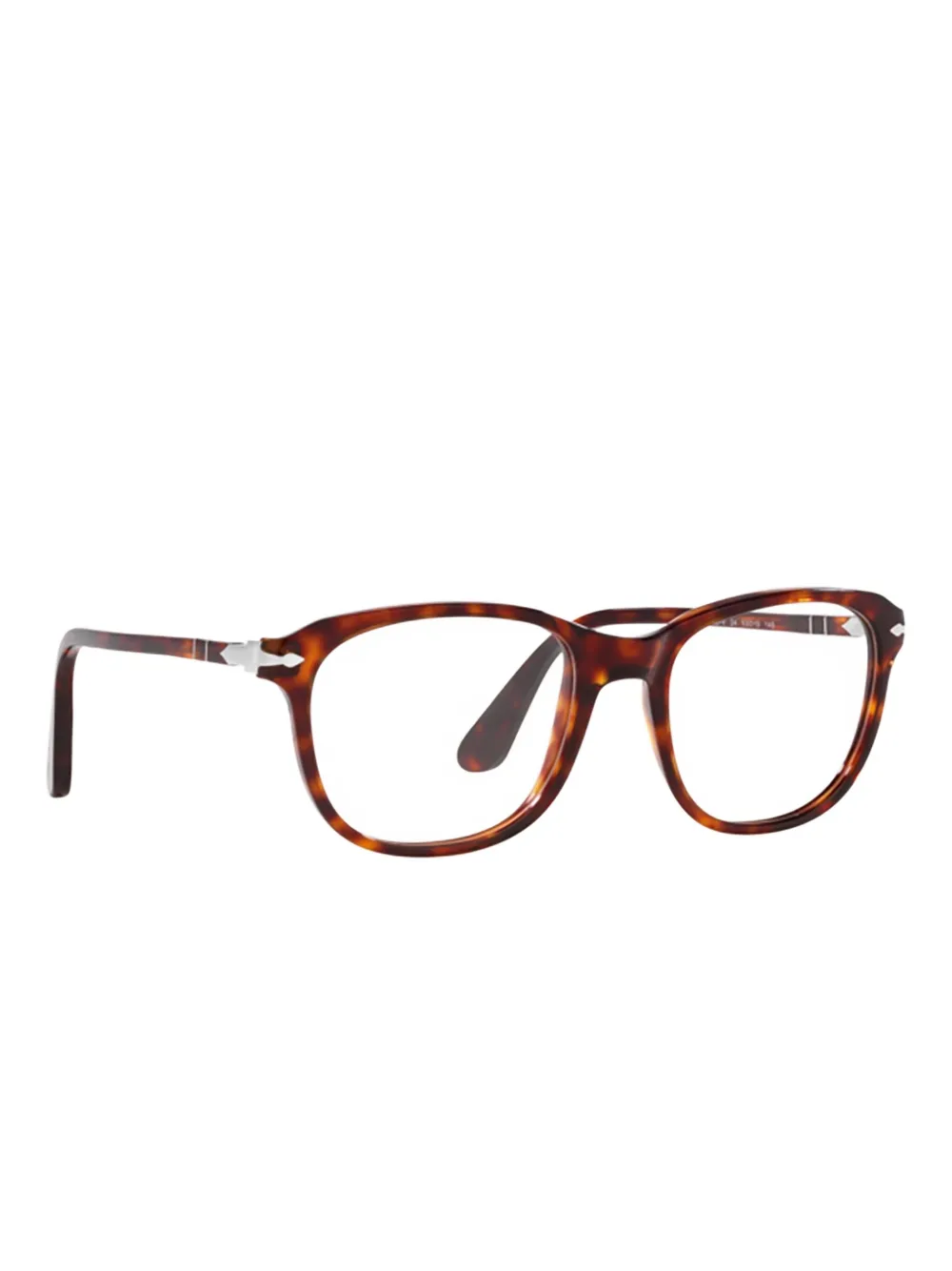 Persol PO1935V bril met rechthoekig montuur en schildpadschild design Bruin