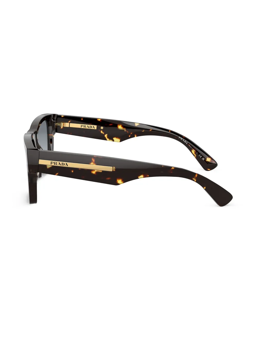 Shop Prada Square-frame Tortoiseshell Sunglasses In 黑色