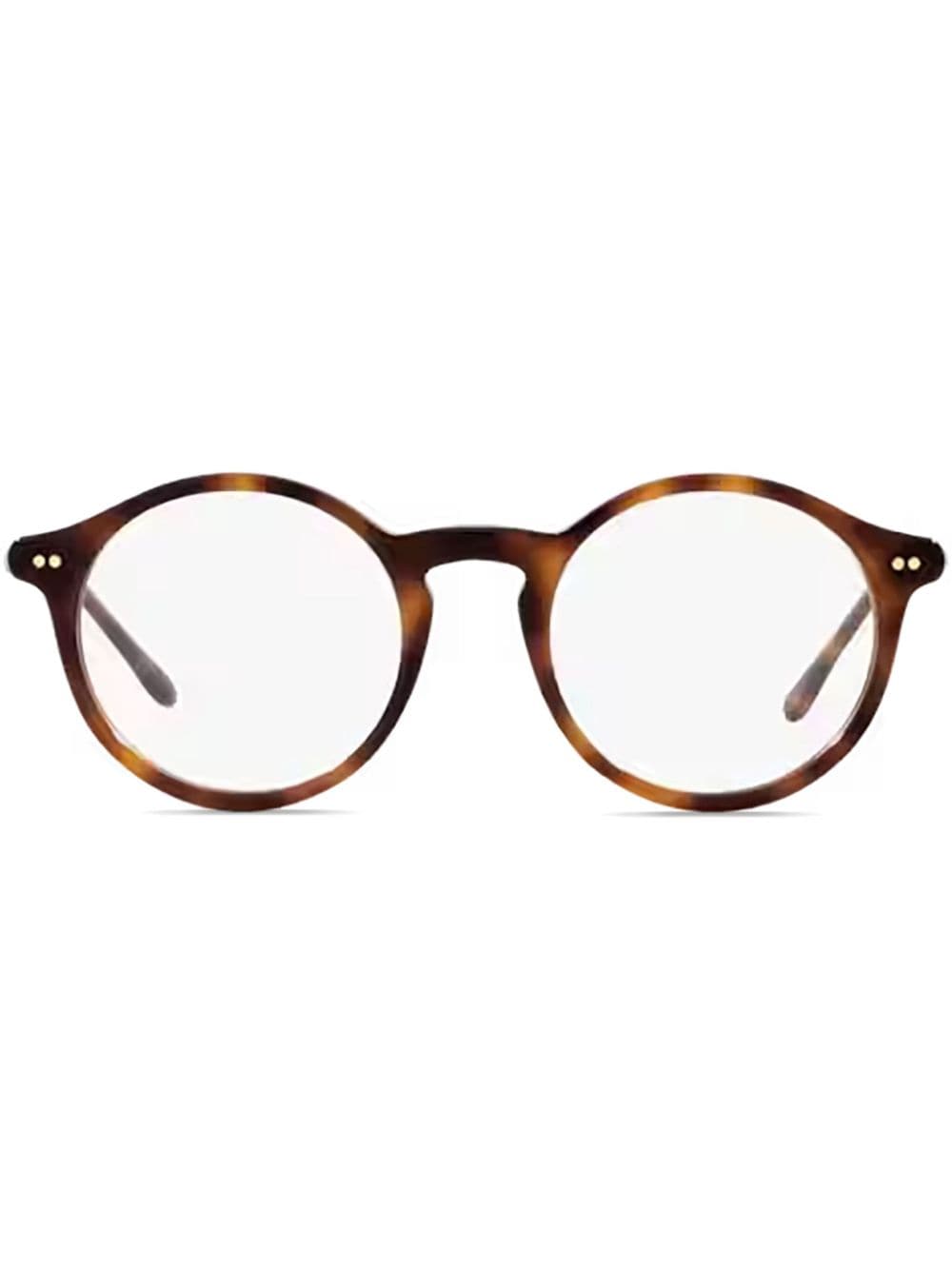 Shop Polo Ralph Lauren Round-frame Glasses In Brown