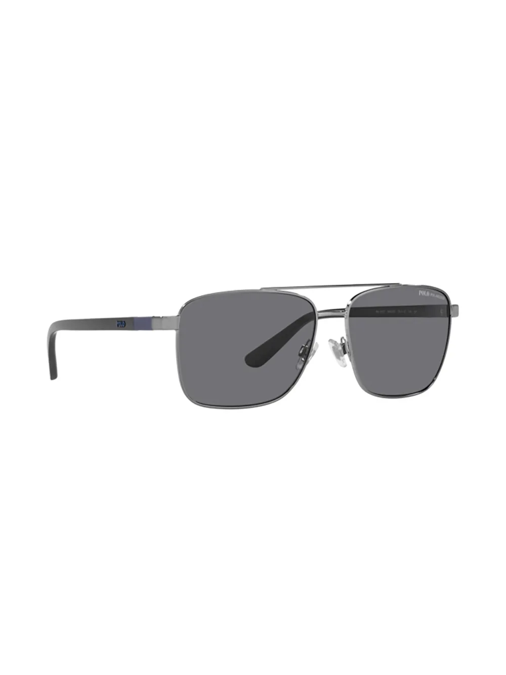 POLO RALPH LAUREN EYEWEAR Zonnebril met dubbele neusbrug en vierkant montuur Grijs