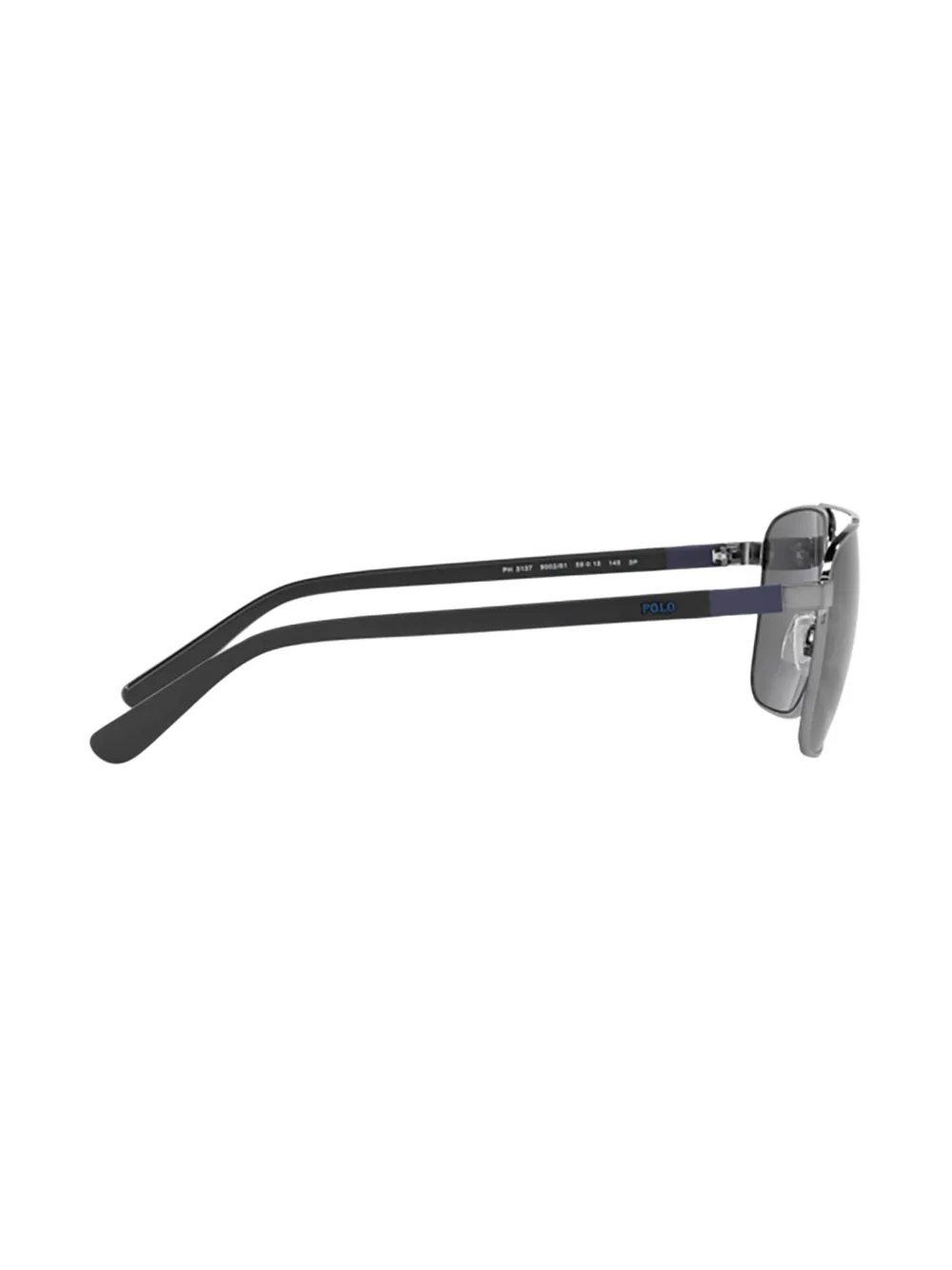 POLO RALPH LAUREN EYEWEAR Zonnebril met dubbele neusbrug en vierkant montuur Grijs