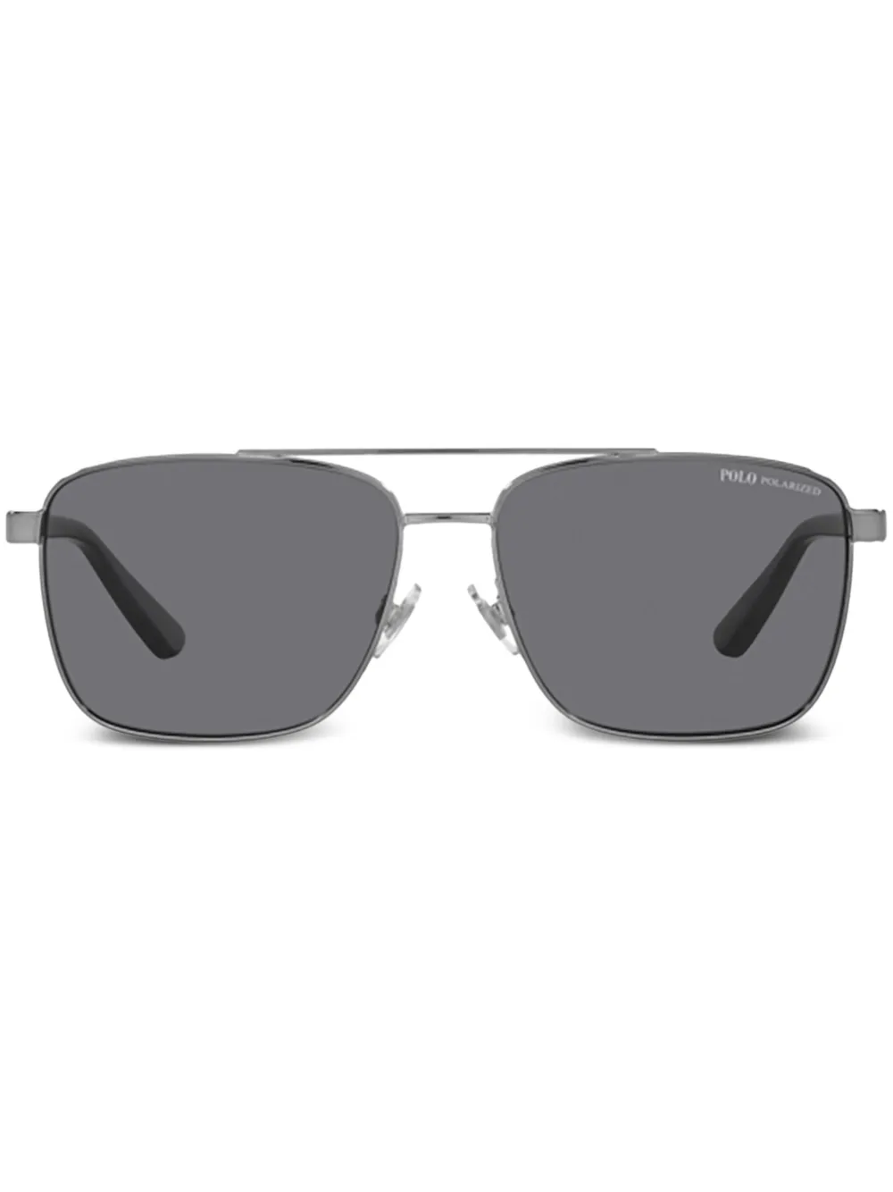 POLO RALPH LAUREN EYEWEAR Zonnebril met dubbele neusbrug en vierkant montuur Grijs