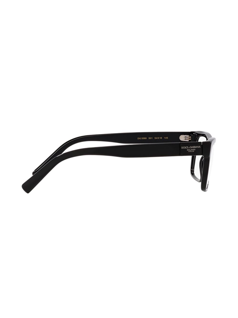 Shop Dolce & Gabbana Rectangle-frame Glasses In Black