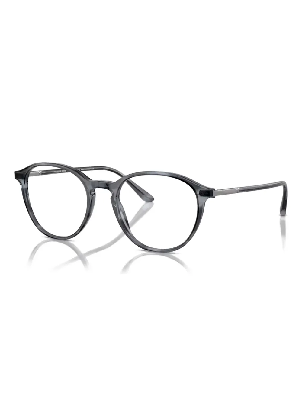 Giorgio Armani Bril met gestreept rond montuur Blauw