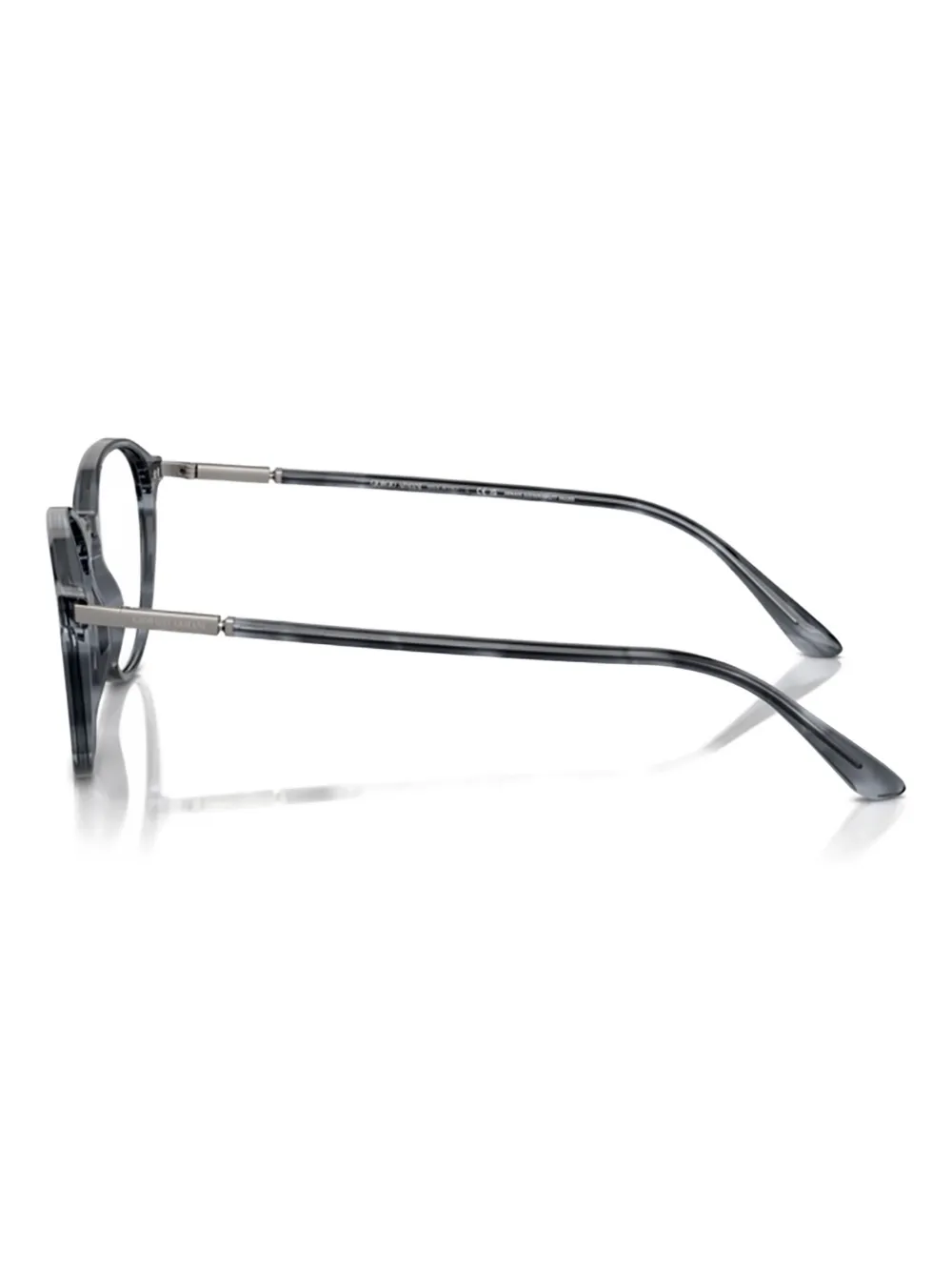 Giorgio Armani Bril met gestreept rond montuur Blauw