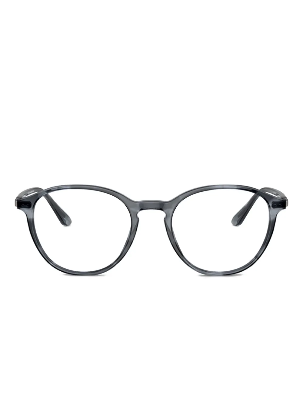Giorgio Armani Bril met gestreept rond montuur Blauw