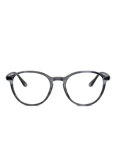 Giorgio Armani striped round glasses