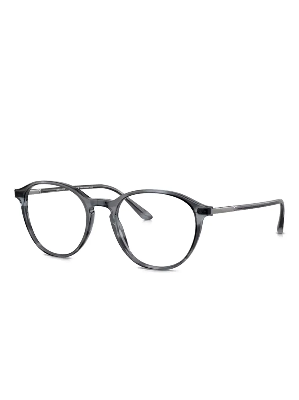 Giorgio Armani lunettes de vue rondes à rayures | Image 2