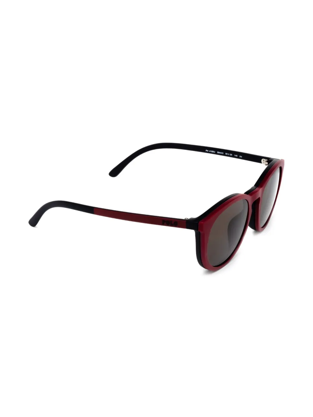 POLO RALPH LAUREN EYEWEAR Clip-on zonnebril met rond montuur Zwart