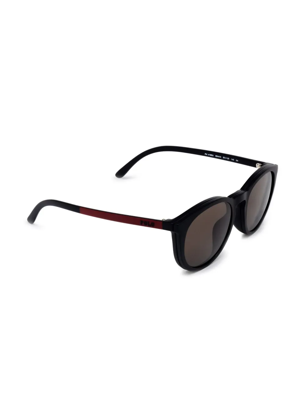 POLO RALPH LAUREN EYEWEAR Clip-on zonnebril met rond montuur Zwart