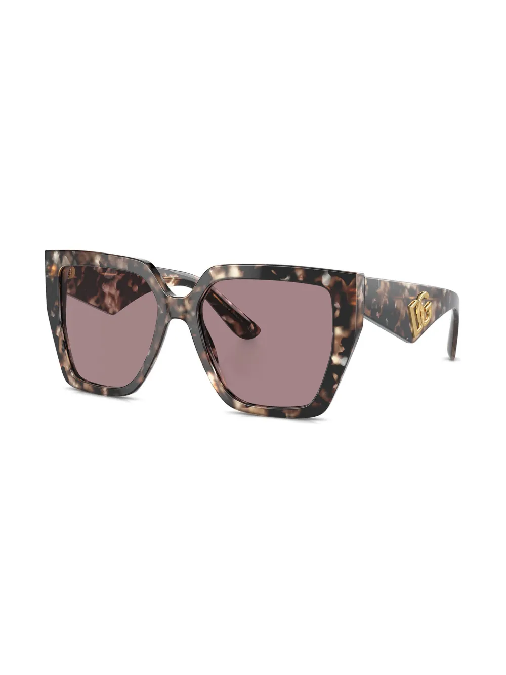 Dolce & Gabbana Eyewear Zonnebril met oversized montuur Bruin