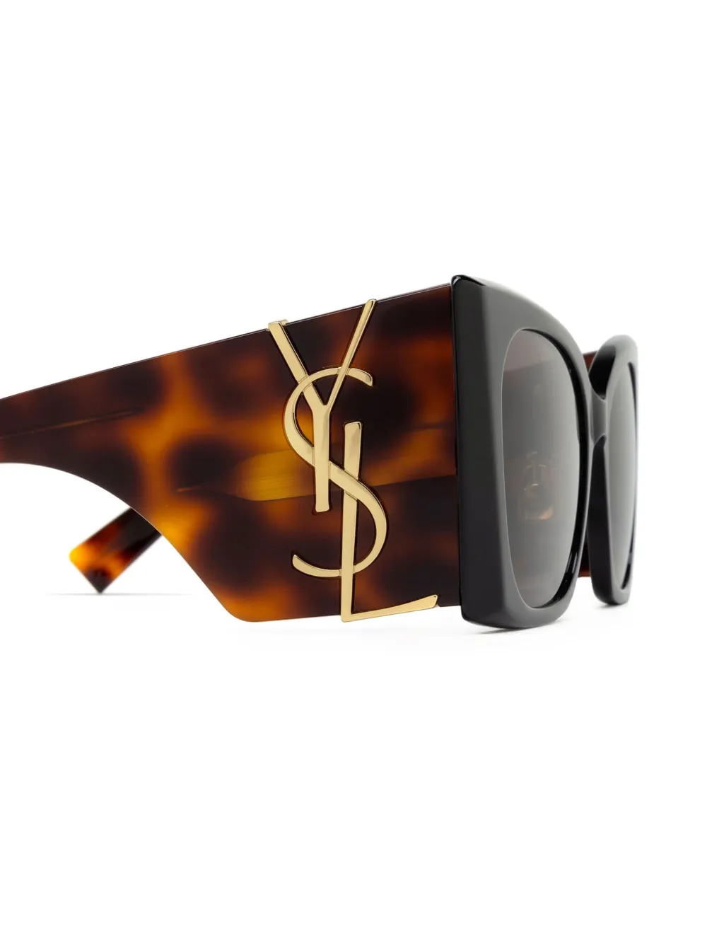 Saint Laurent Eyewear Zonnebril met geometrisch montuur Zwart