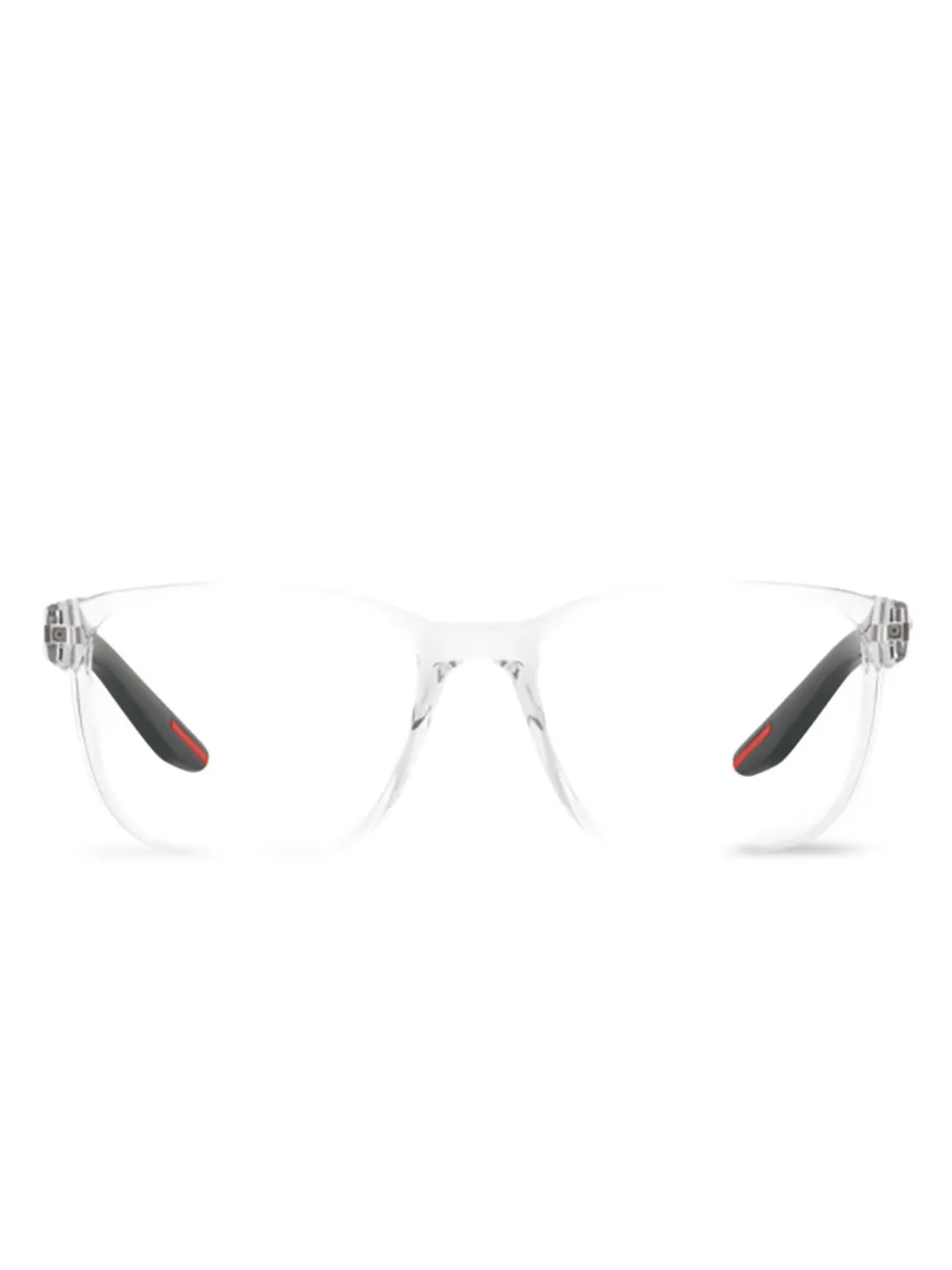Prada Linea Rossa crystal rectangle glasses | White | Image 1