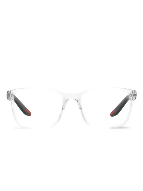 Prada Linea Rossa crystal rectangle glasses