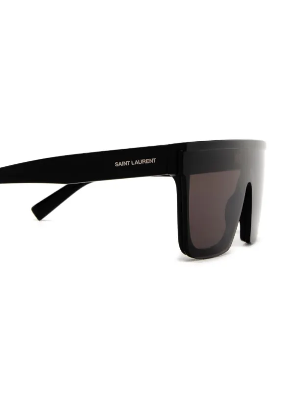 Saint Laurent Eyewear シールドサングラス | ブラック | FARFETCH JP