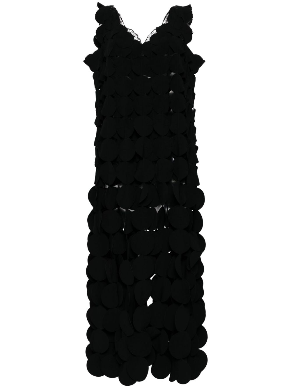 Shop A.w.a.k.e. Multi Circle Layered Dress In Black