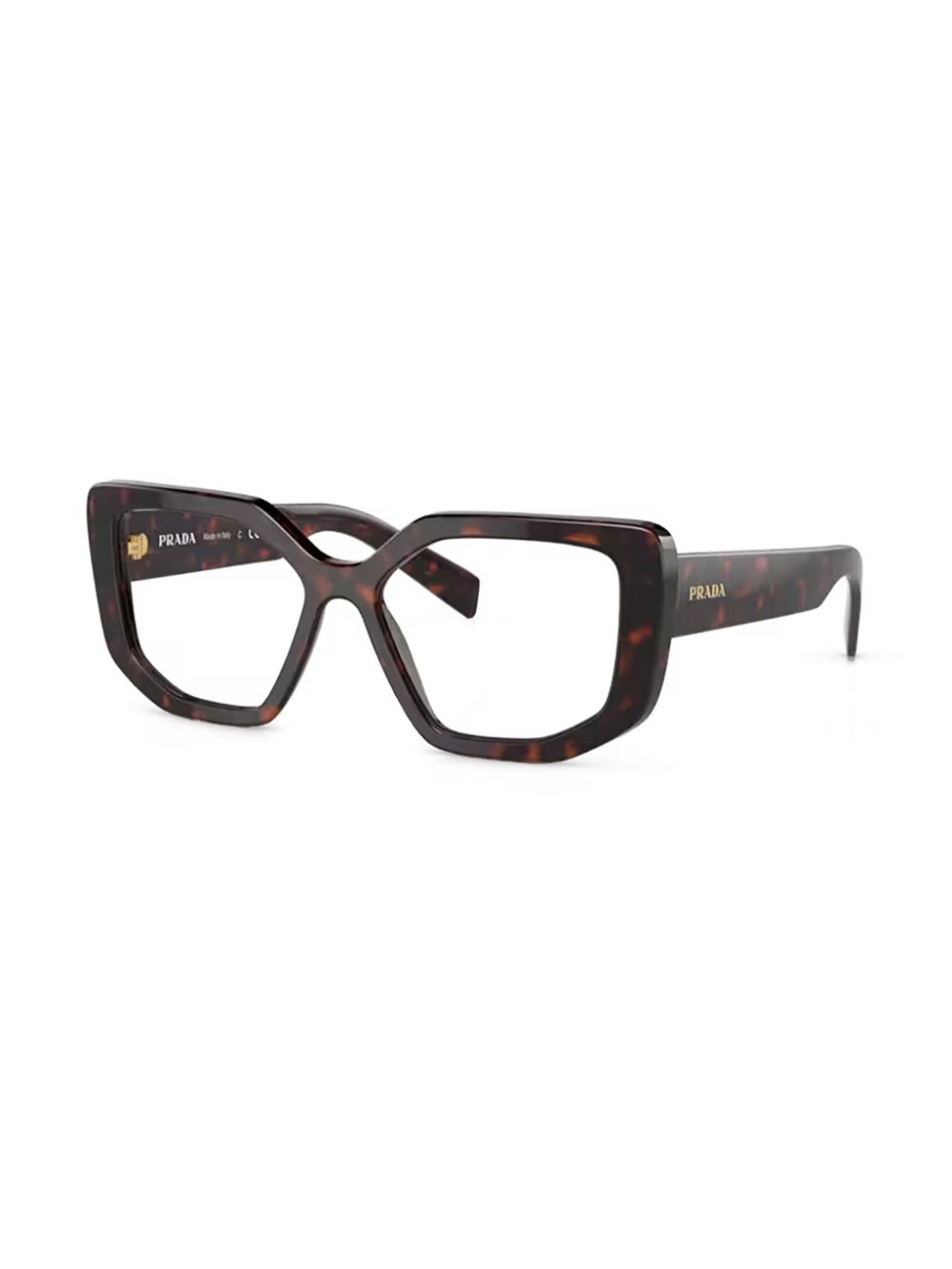 Prada Eyewear Bril met logoprint - Bruin