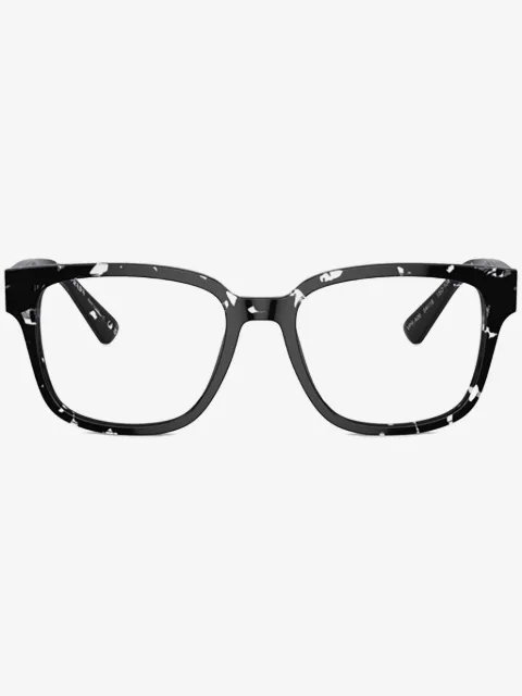 Prada Eyewear PR A09V Havana bril met doorzichtig montuur