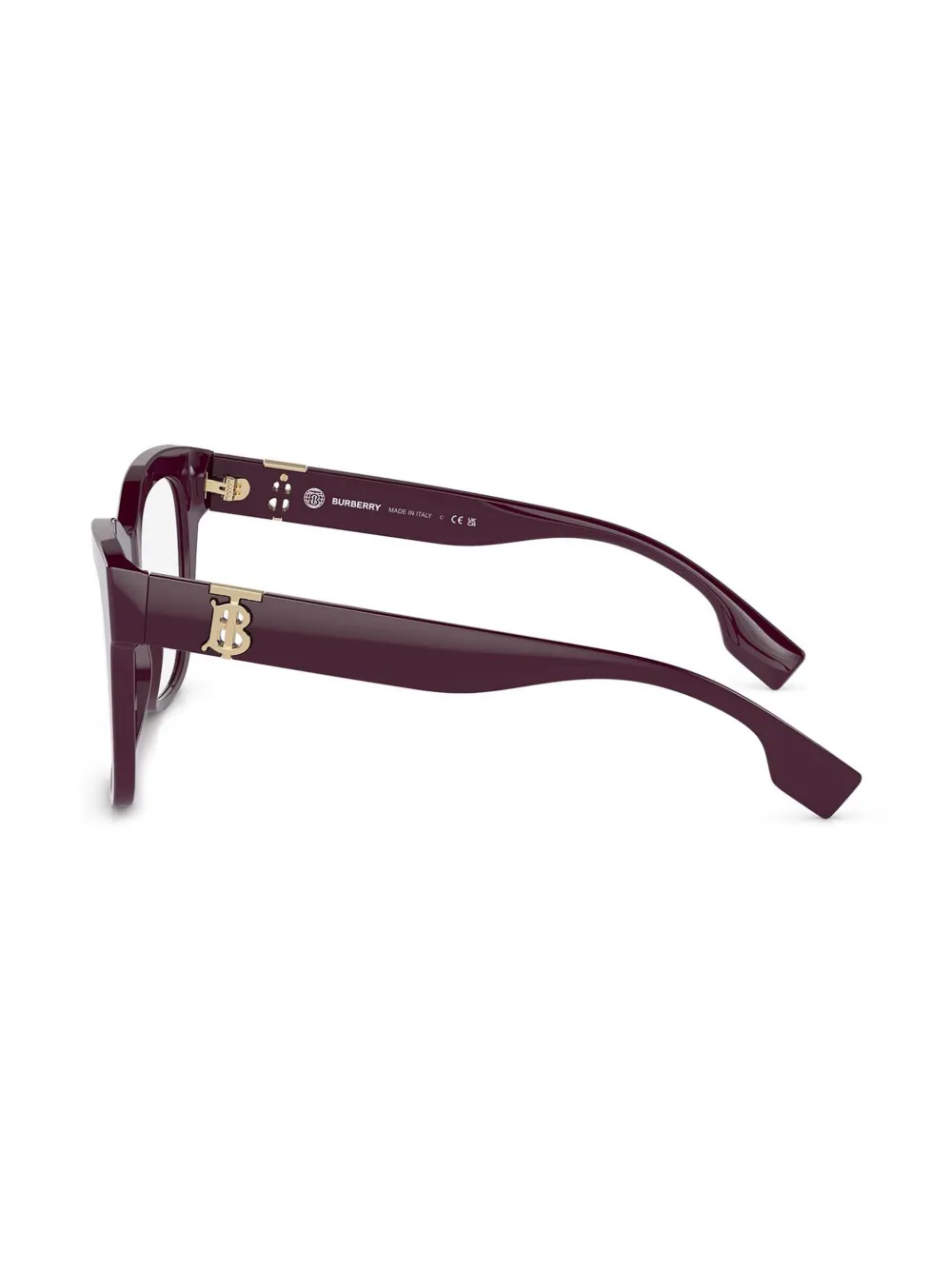 Burberry Eyewear Bril met vierkant montuur met logoplakkaat Rood