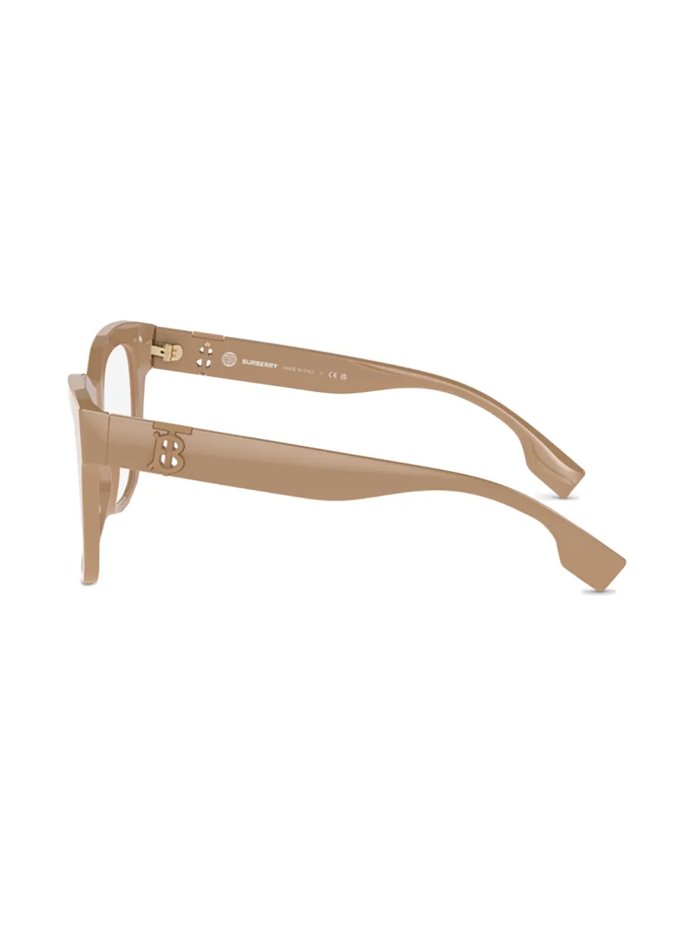 Burberry Eyewear Tb-motif Square-frame Glasses In Brown