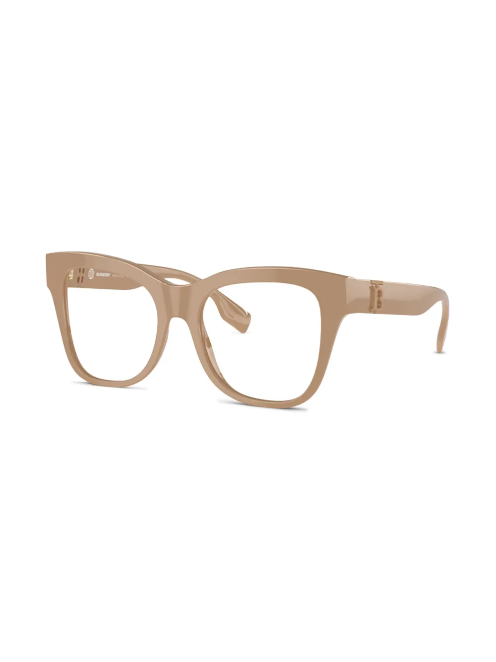Burberry Eyewear Tb-motif Square-frame Glasses In Brown