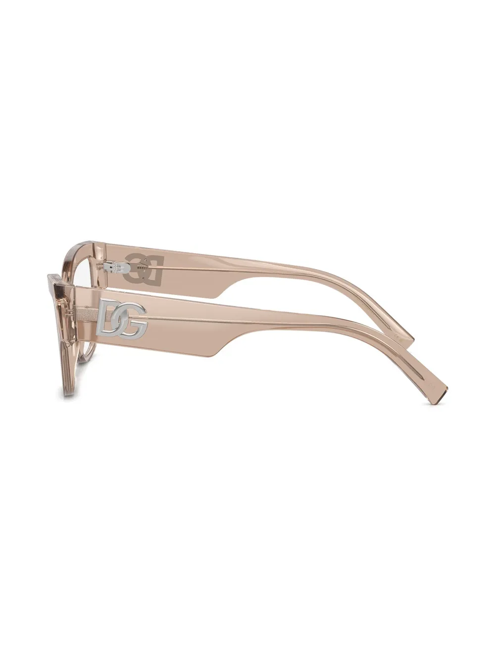 Dolce & Gabbana Eyewear Bril met DG-plakkaat Beige