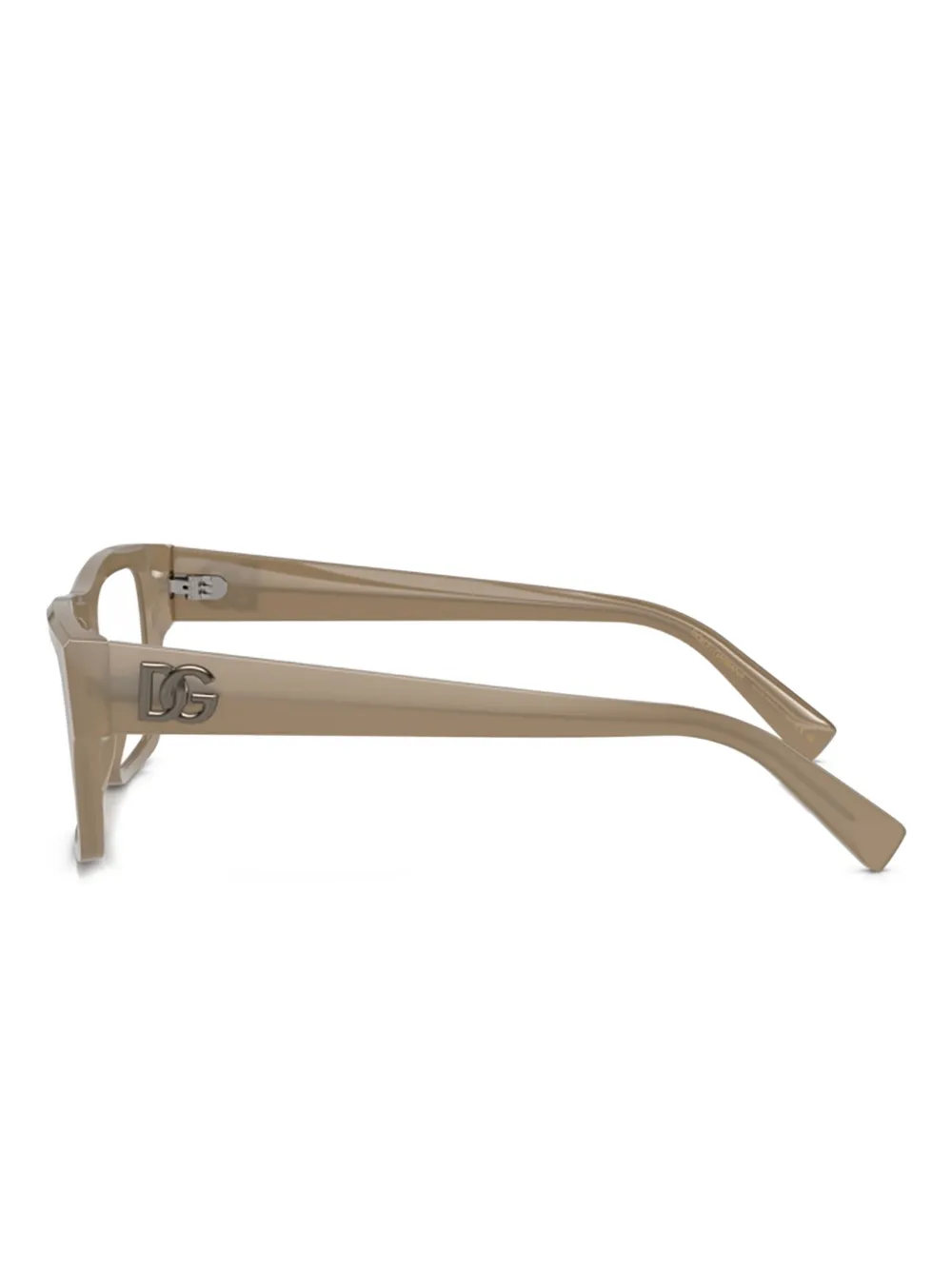 Dolce & Gabbana Eyewear Bril met rechthoekig montuur Bruin
